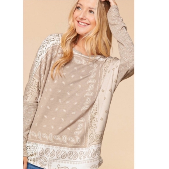 Paisley patchwork dolman top - Picture 3 of 8